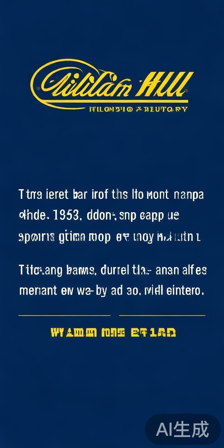 威廉希尔(William)英国著名体育博彩巨头的发展历程与创新探索之路 成立于1934年的威廉希尔,起初只是一个小型的 b
